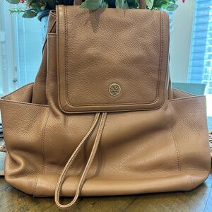 Tory Burch Light Brown Leather Backpack